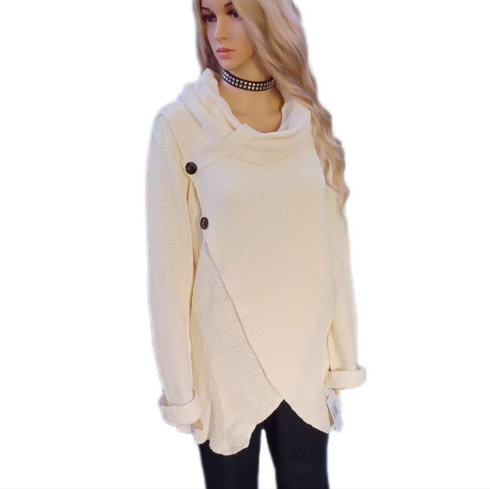 NEW!Cowl neck fits L-XXL wrap over sweater